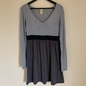 Empire waist grey + black colorblock dress/shirt!